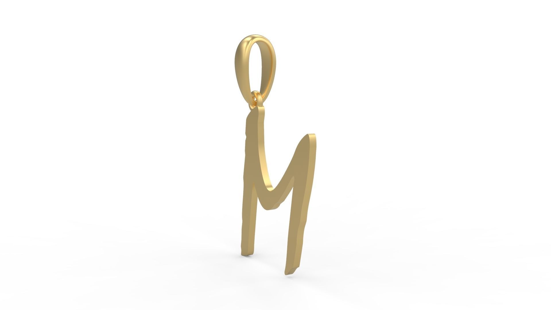 Initial Letters Pendant Mistral M 3D print model_1