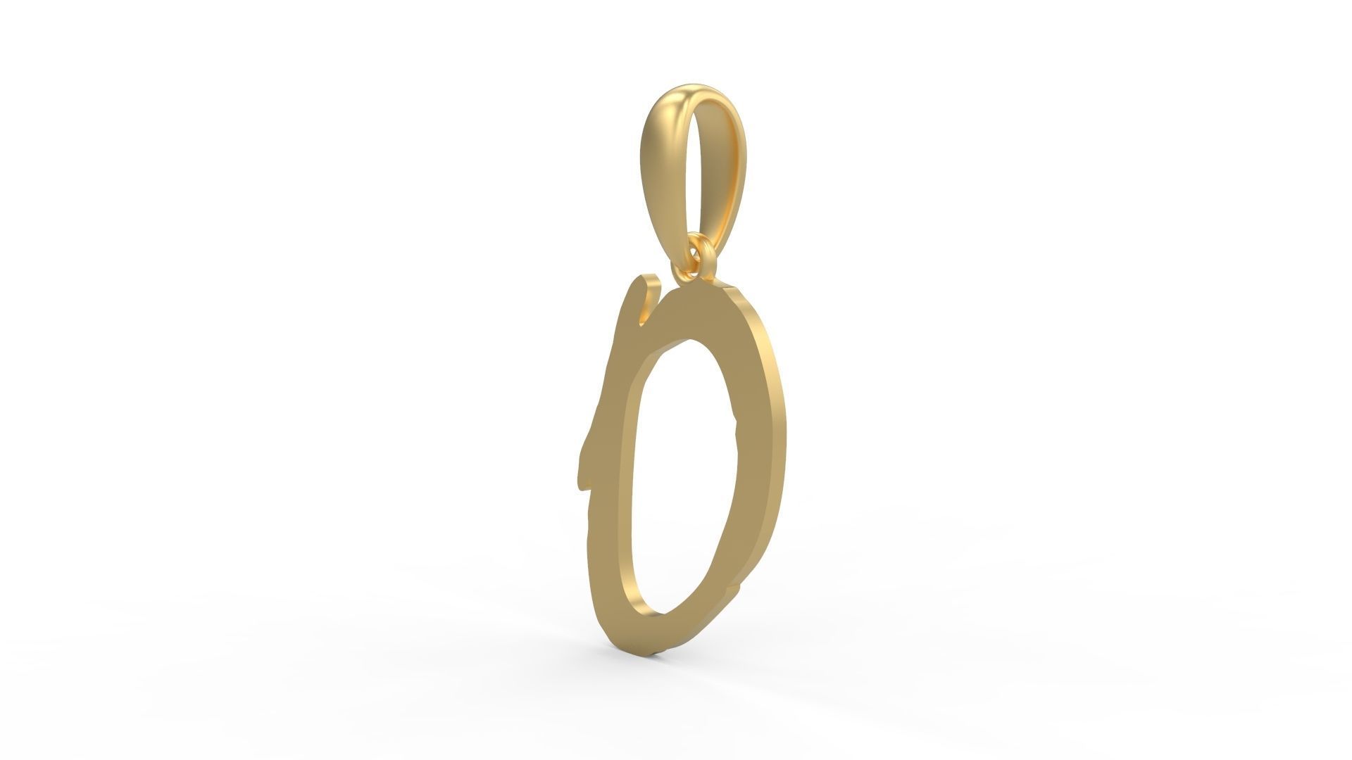 Initial Letters Pendant Mistral O 3D print model_1
