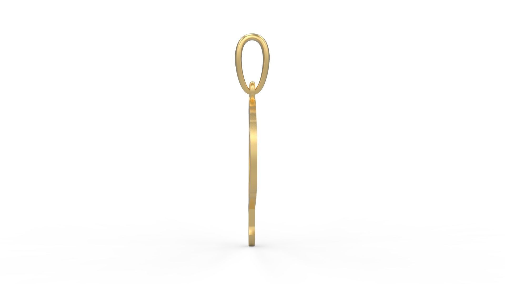 Initial Letters Pendant Mistral P 3D print model_2