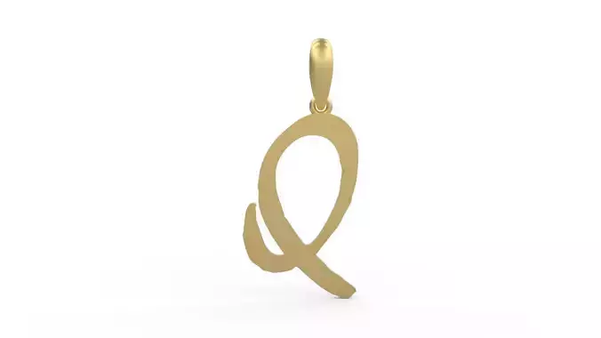 Initial Letters Pendant Mistral Q 3D print model