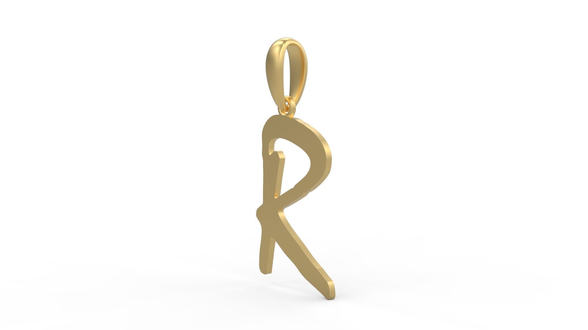 Initial Letters Pendant Mistral R 3D print model_1