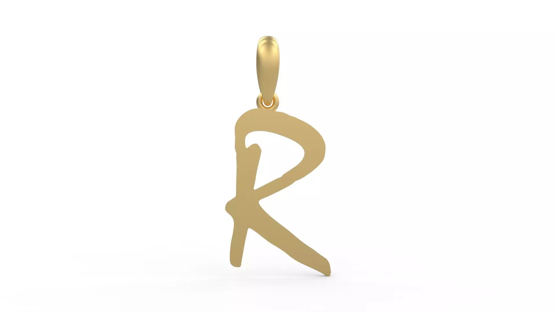 Initial Letters Pendant Mistral R 3D print model_0