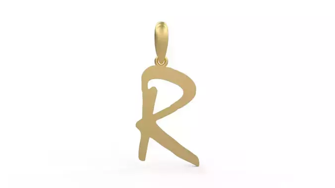 Initial Letters Pendant Mistral R 3D print model