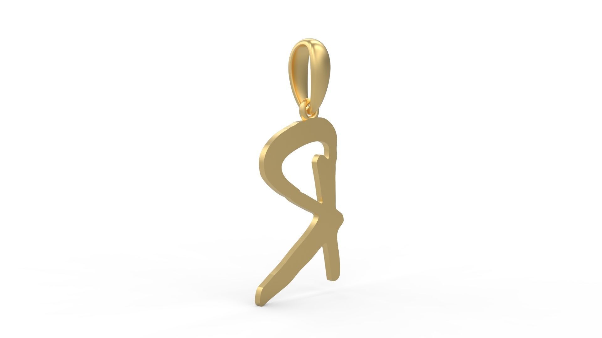 Initial Letters Pendant Mistral R 3D print model_3