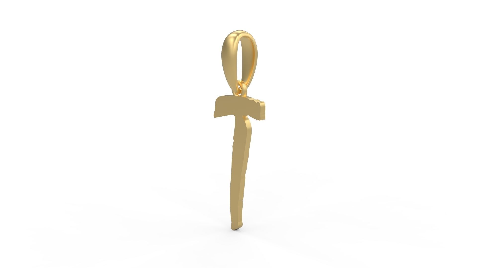 Initial Letters Pendant Mistral T 3D print model_1