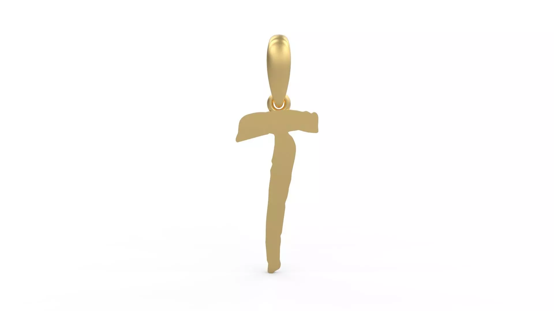 Initial Letters Pendant Mistral T 3D print model_0