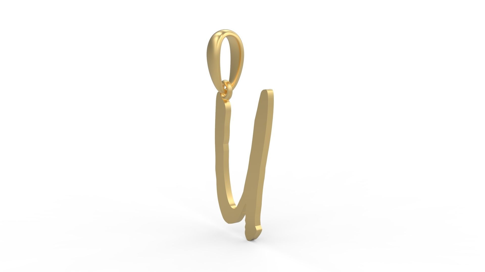 Initial Letters Pendant Mistral U 3D print model_1