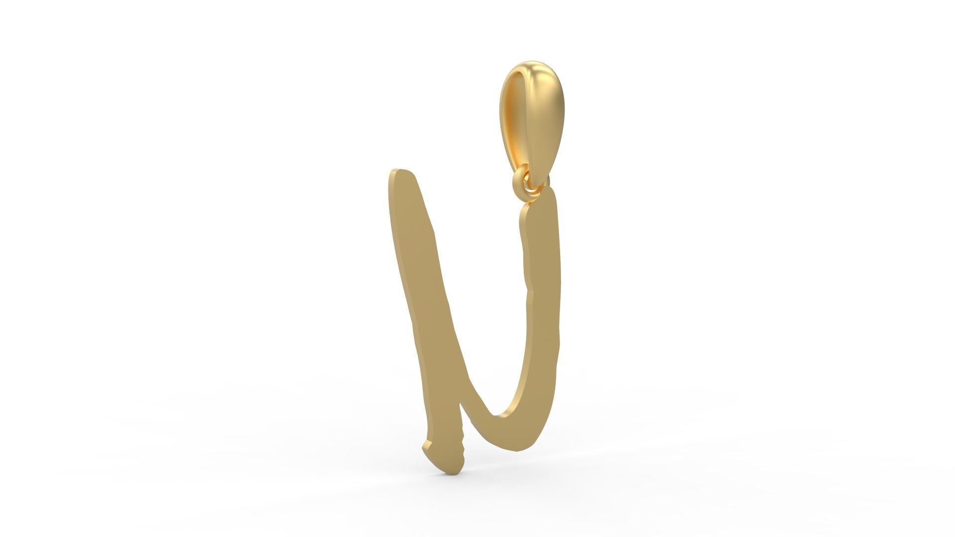 Initial Letters Pendant Mistral U 3D print model_3
