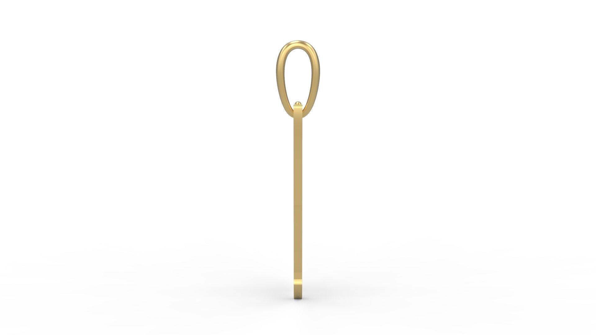 Initial Letters Pendant Mistral U 3D print model_2