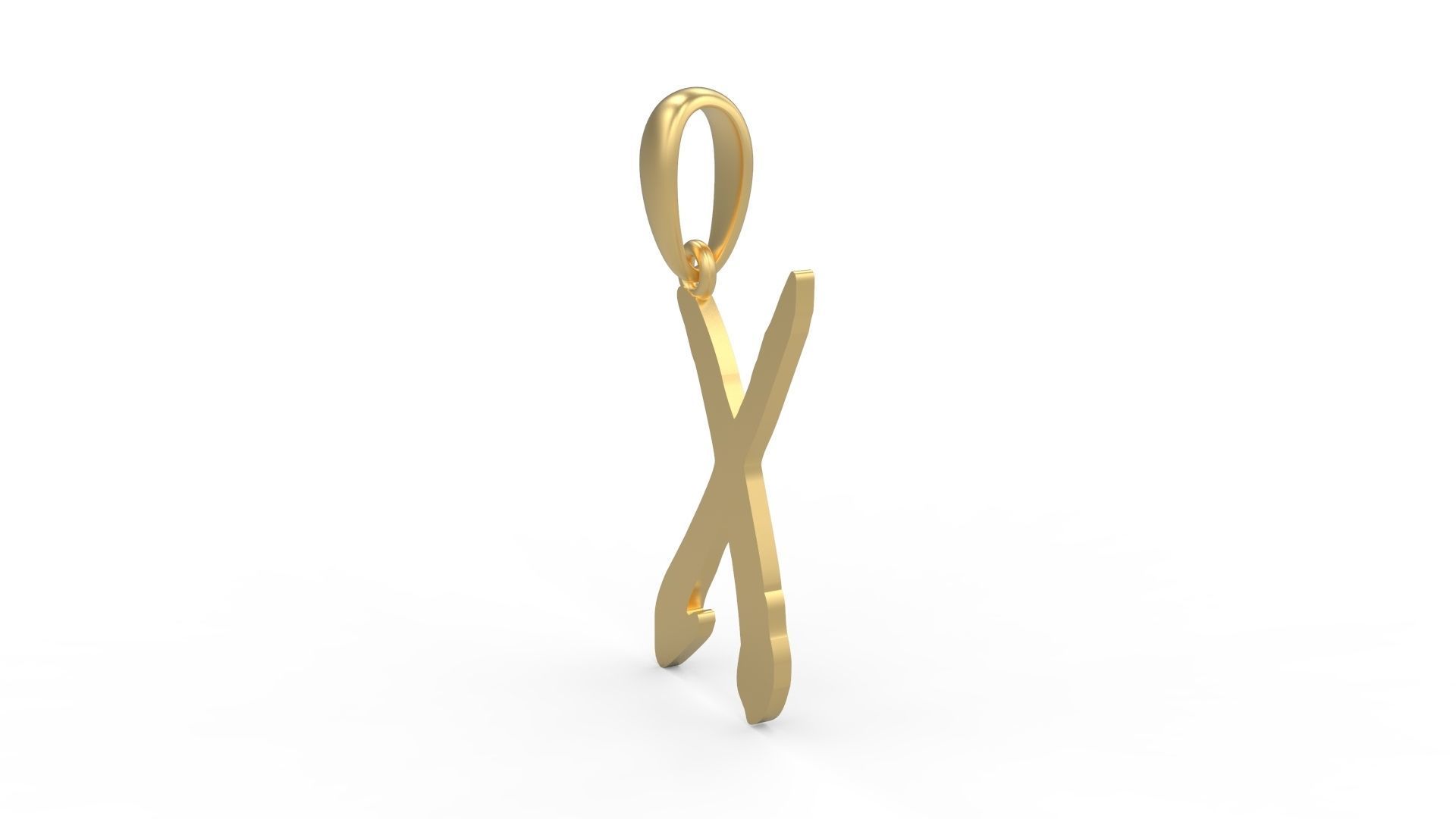 Initial Letters Pendant Mistral X 3D print model_1