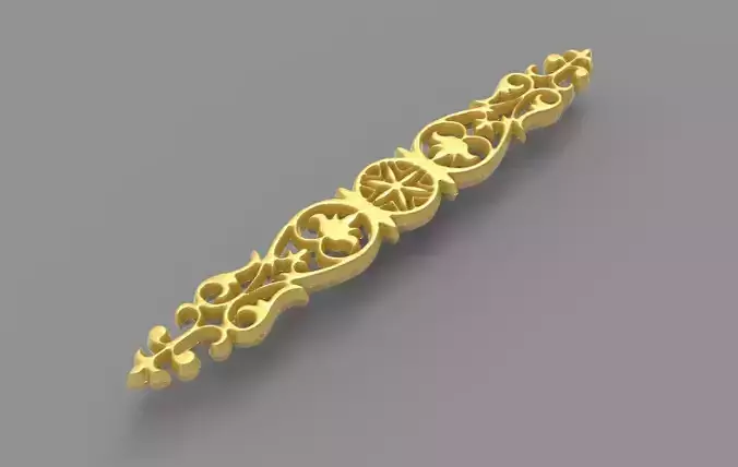 Floral Wood Carving for Furniture - 19 3D model