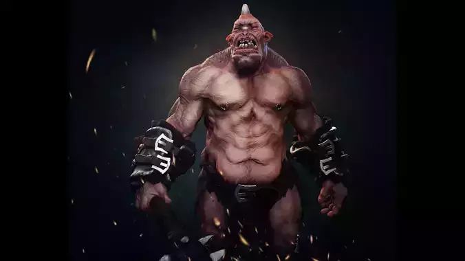 Ogre Cyclops  Low-poly 3D model