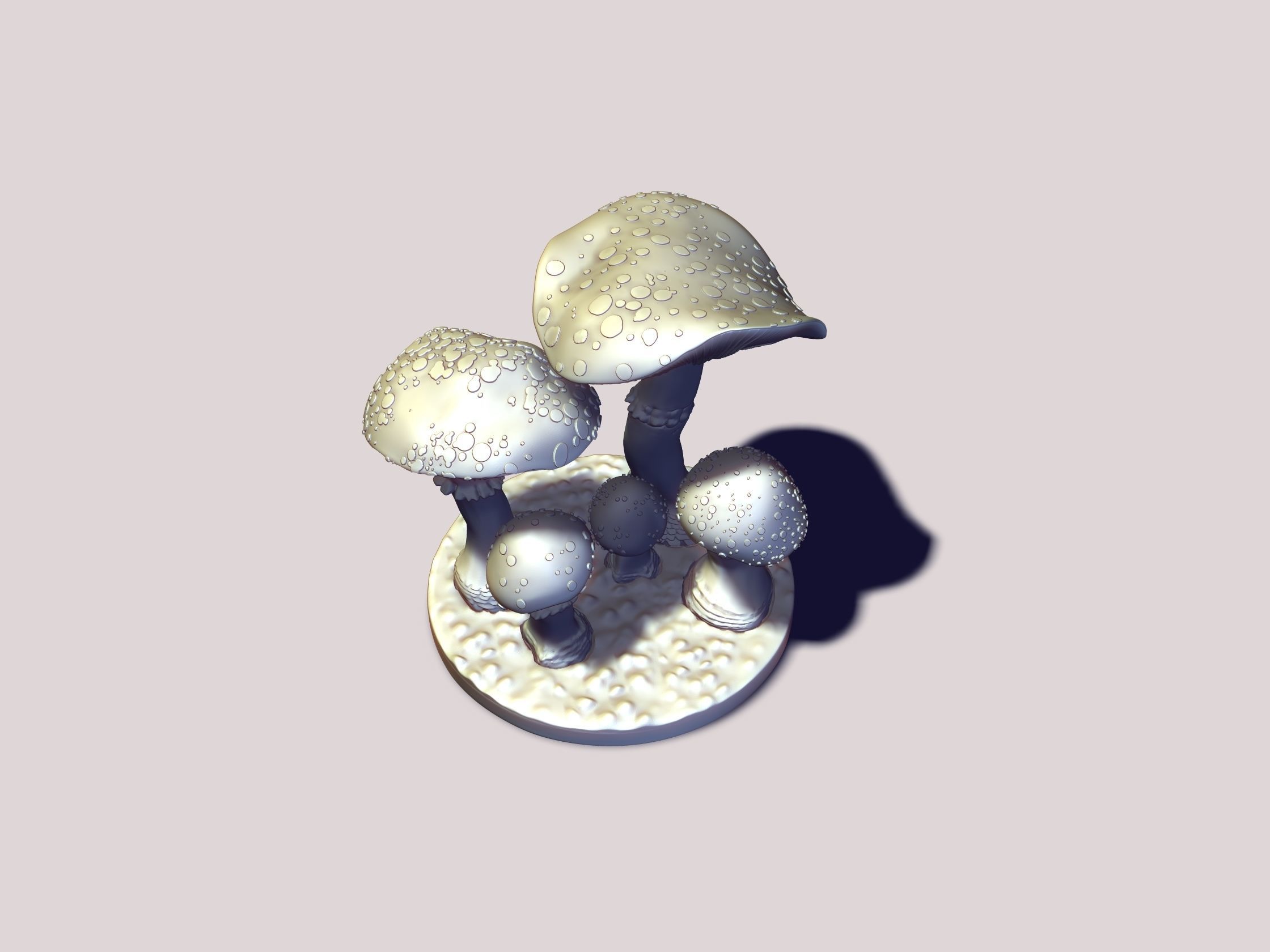 printready mushroom amanita 3D print model_9