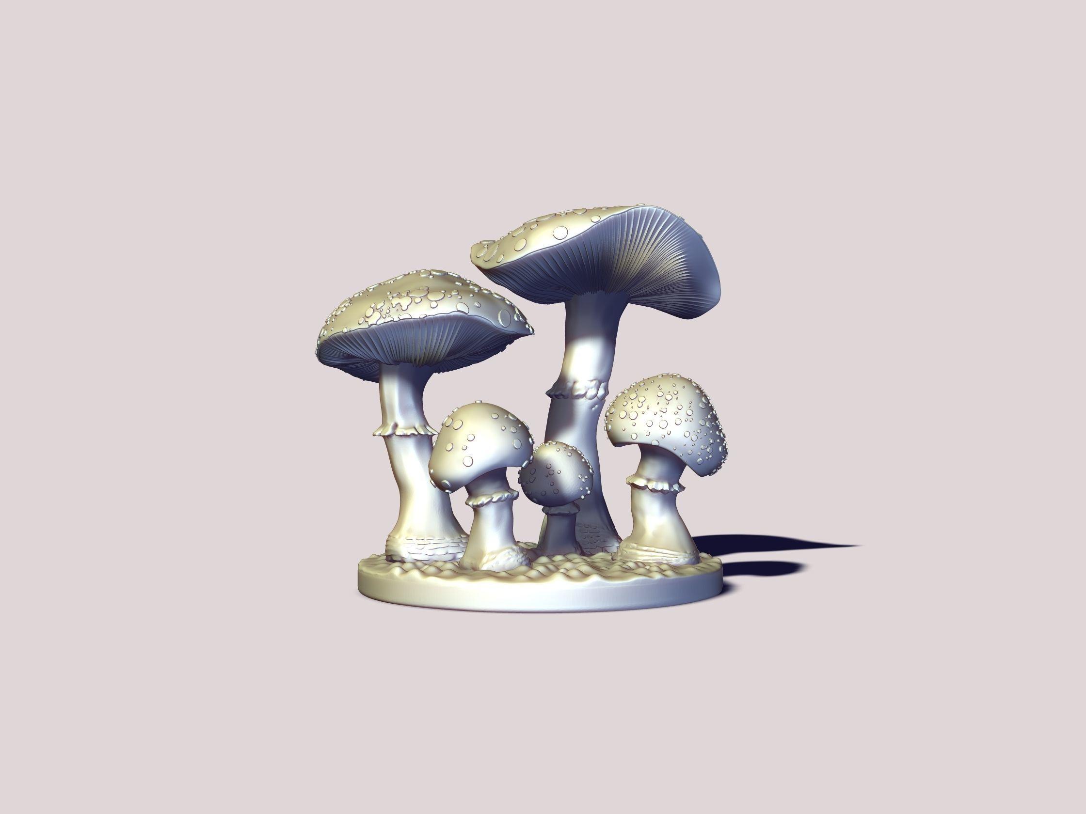 printready mushroom amanita 3D print model_7