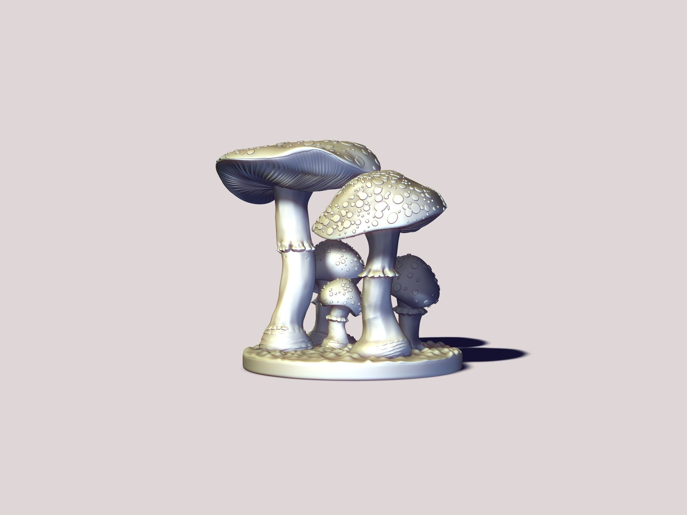 printready mushroom amanita 3D print model_6
