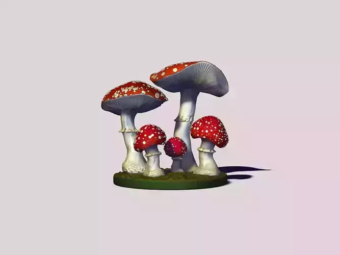 printready mushroom amanita 3D print model
