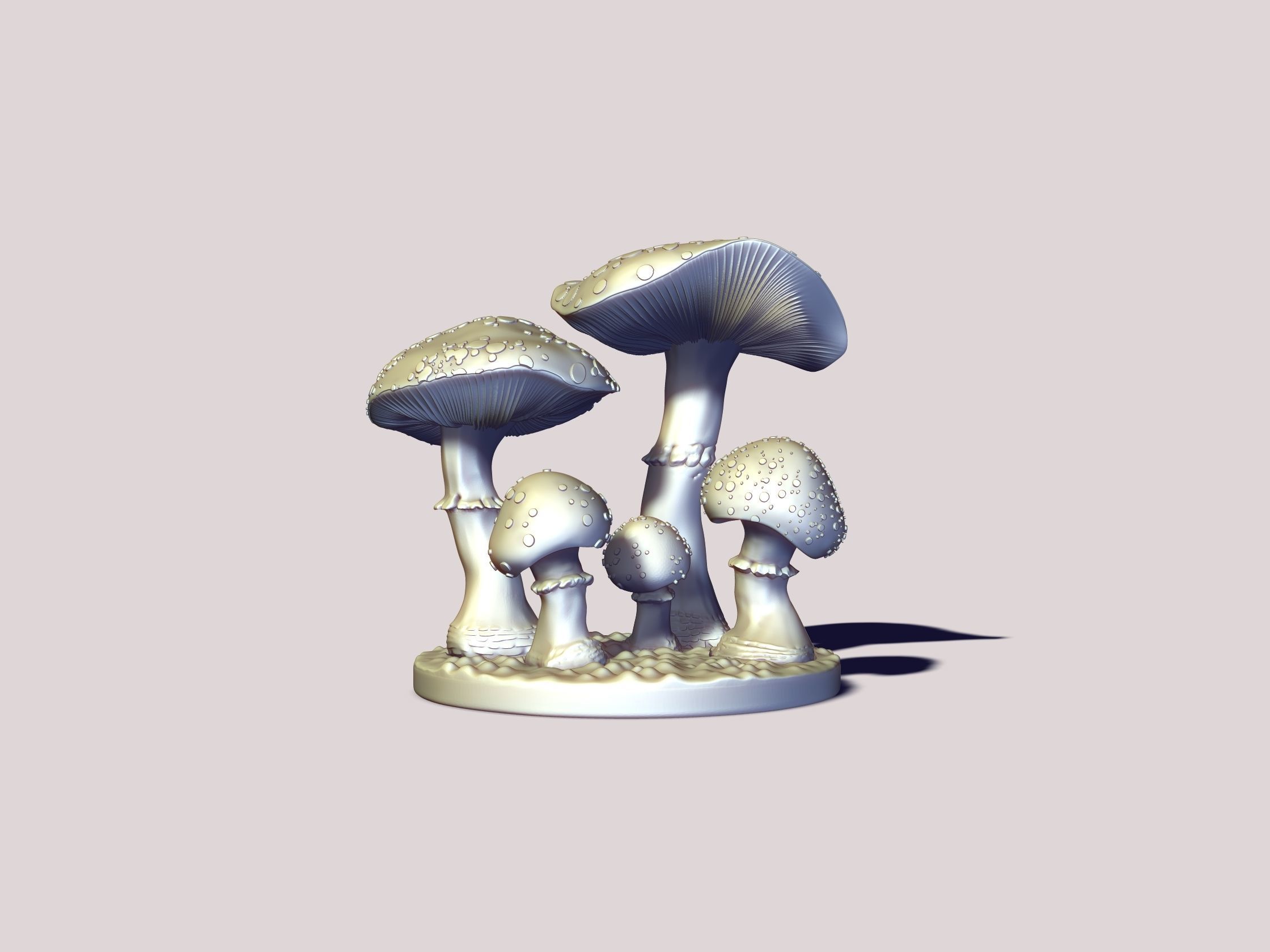 printready mushroom amanita 3D print model_1