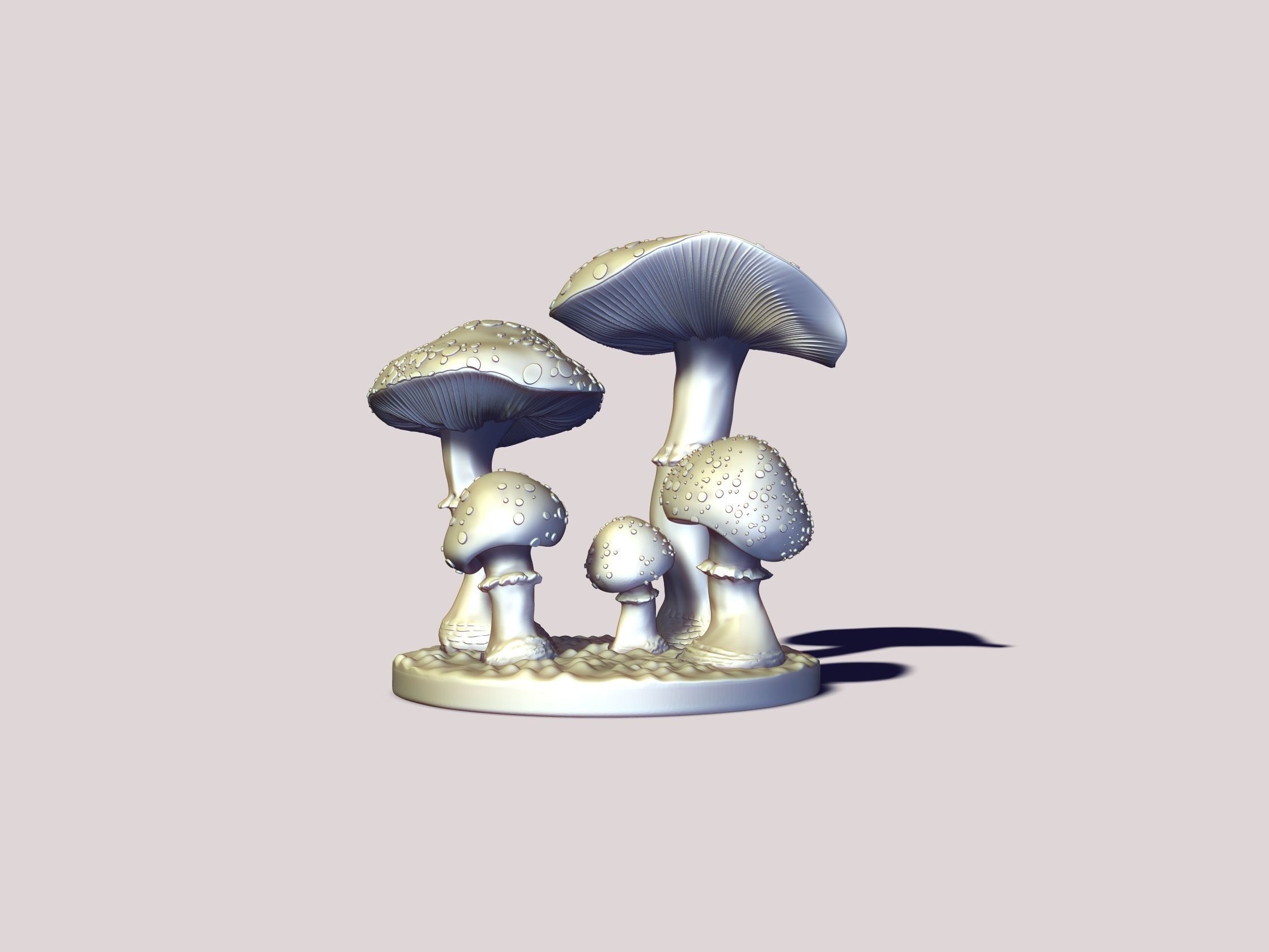 printready mushroom amanita 3D print model_8