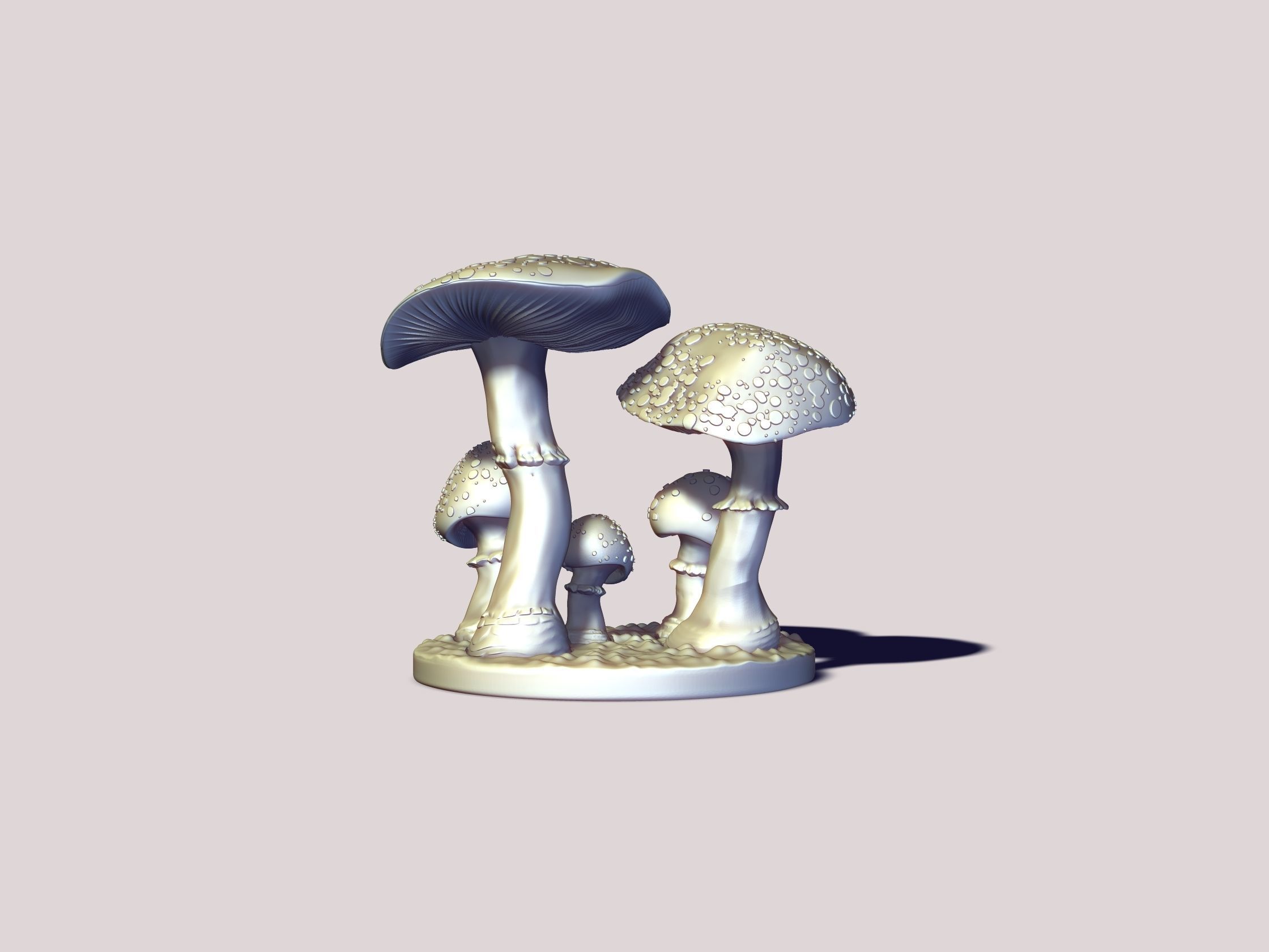 printready mushroom amanita 3D print model_5