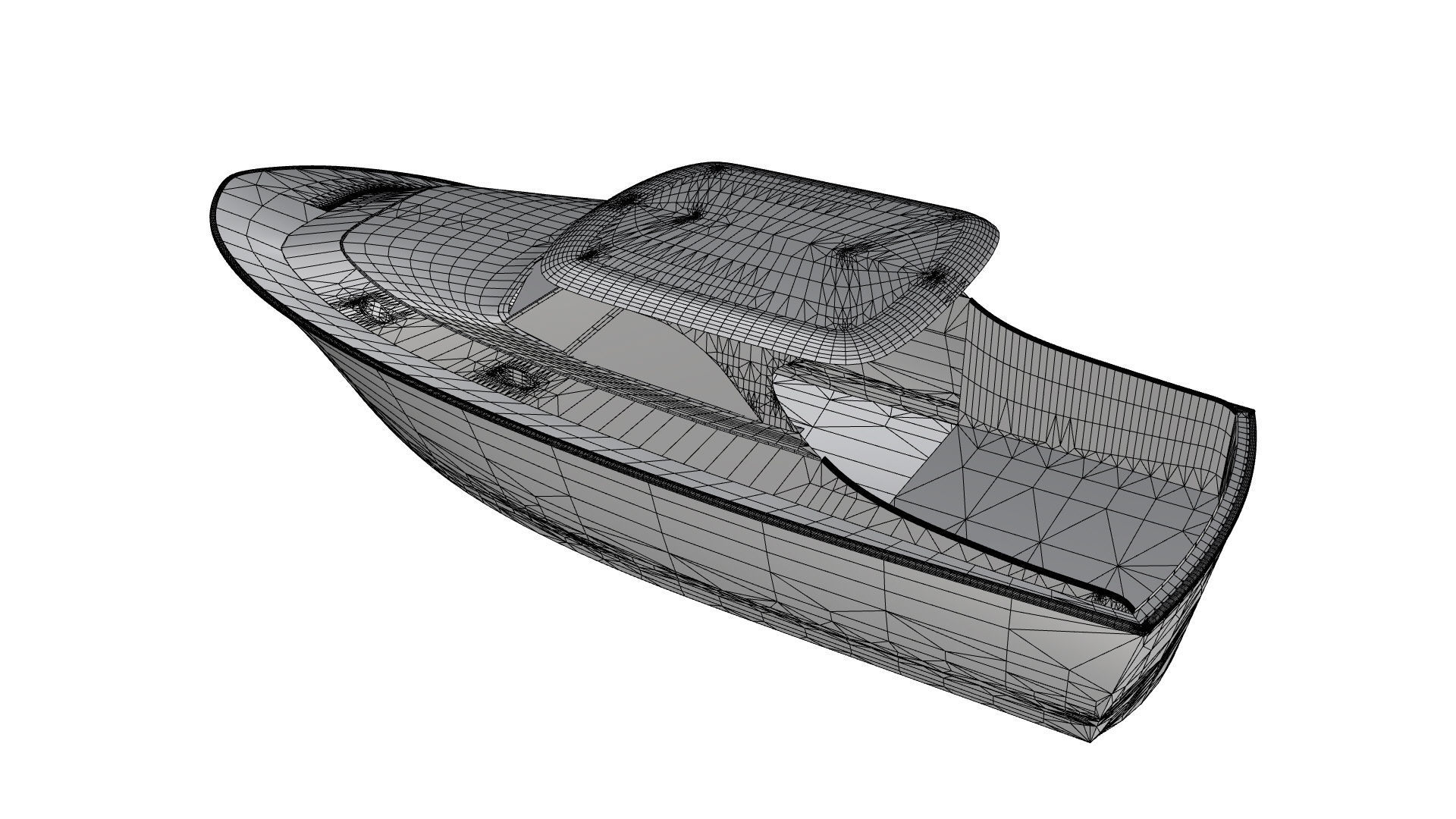34 Foot Classic Downeast Boat  Hull Design 3D model_16