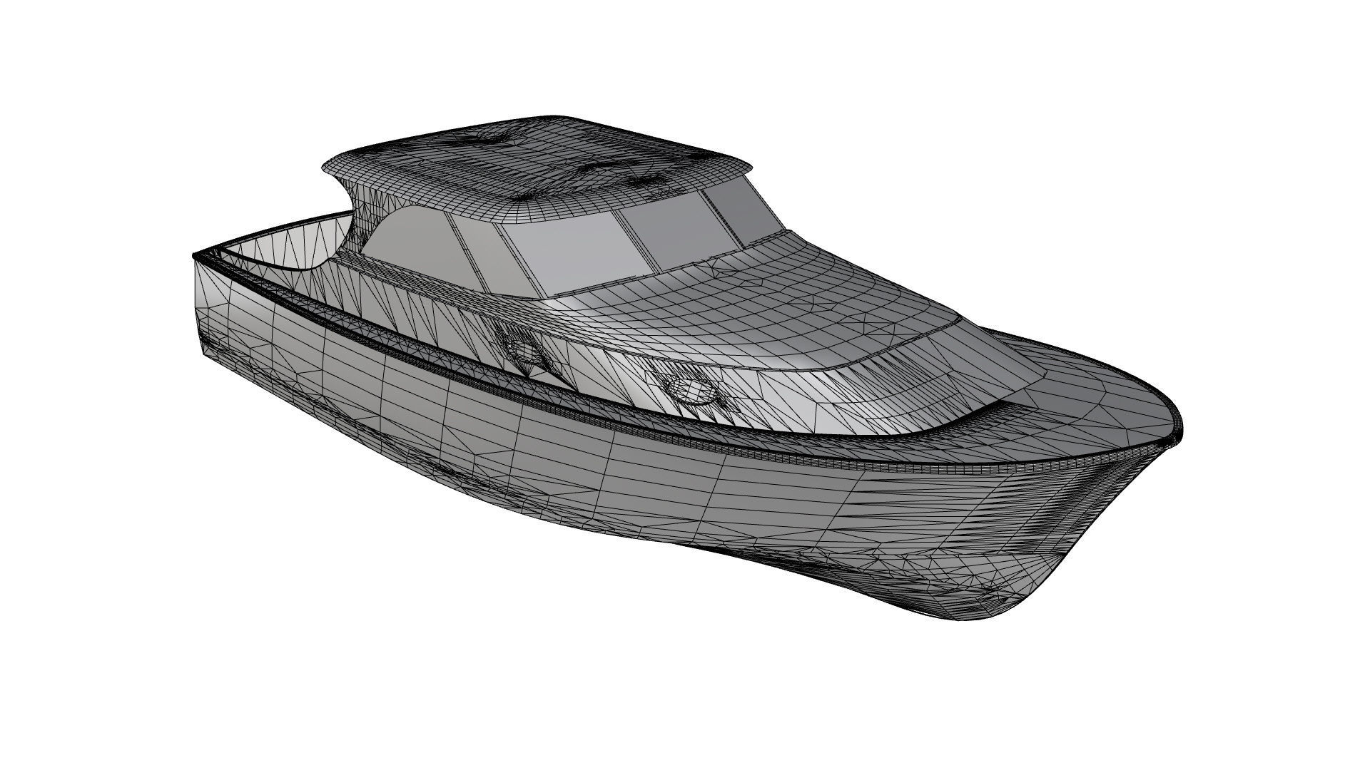 34 Foot Classic Downeast Boat  Hull Design 3D model_15