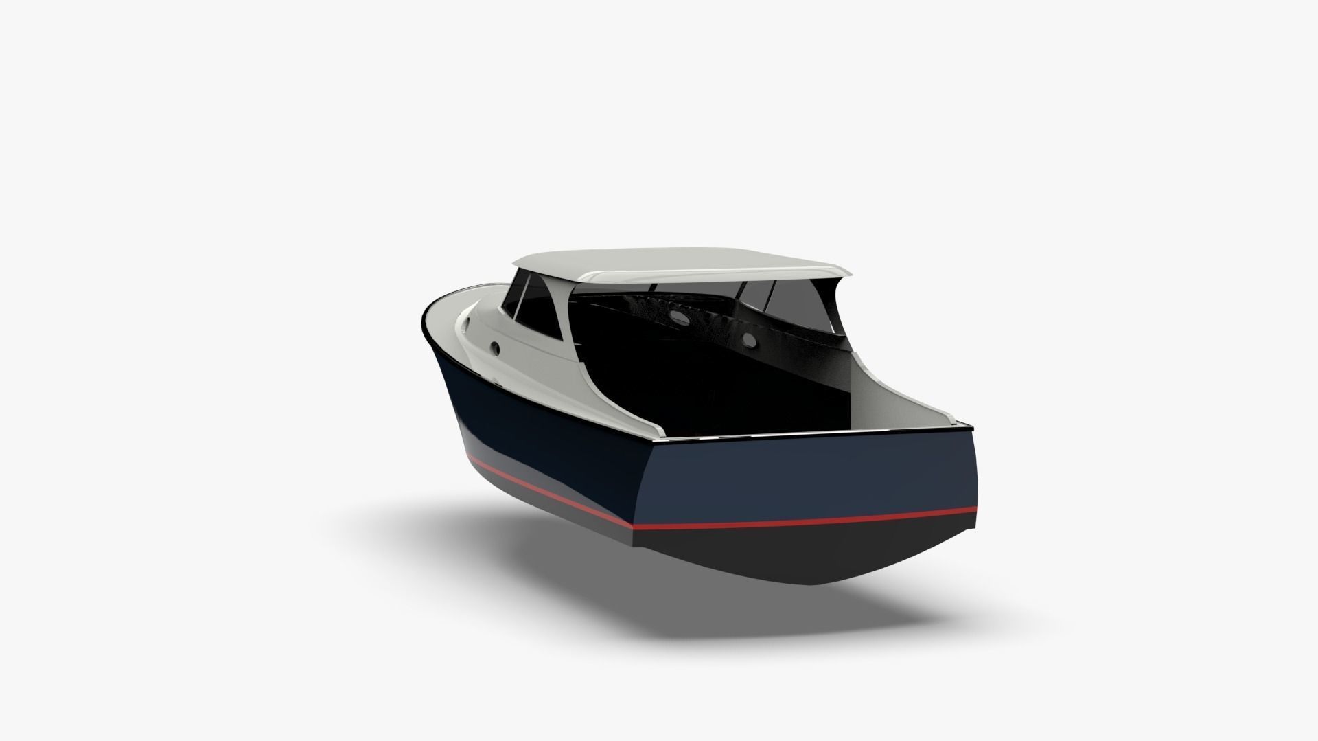 34 Foot Classic Downeast Boat  Hull Design 3D model_28