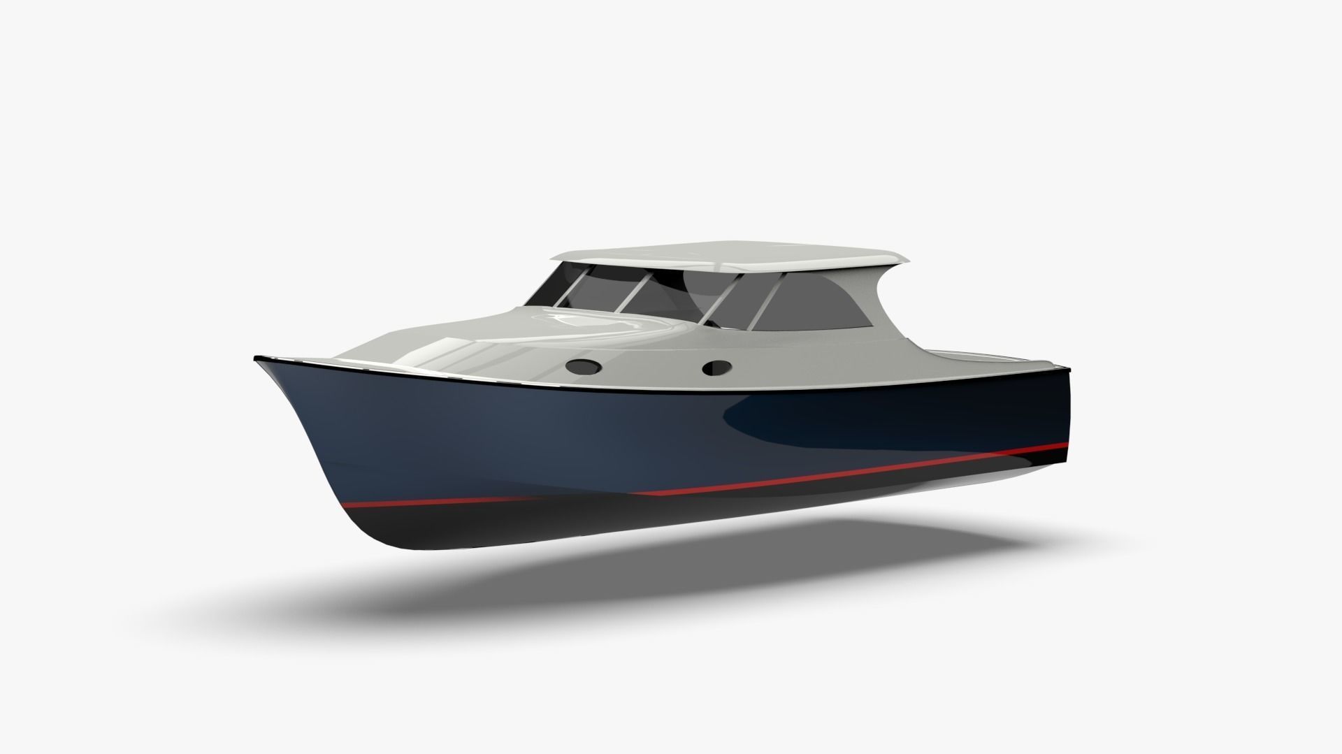 34 Foot Classic Downeast Boat  Hull Design 3D model_23