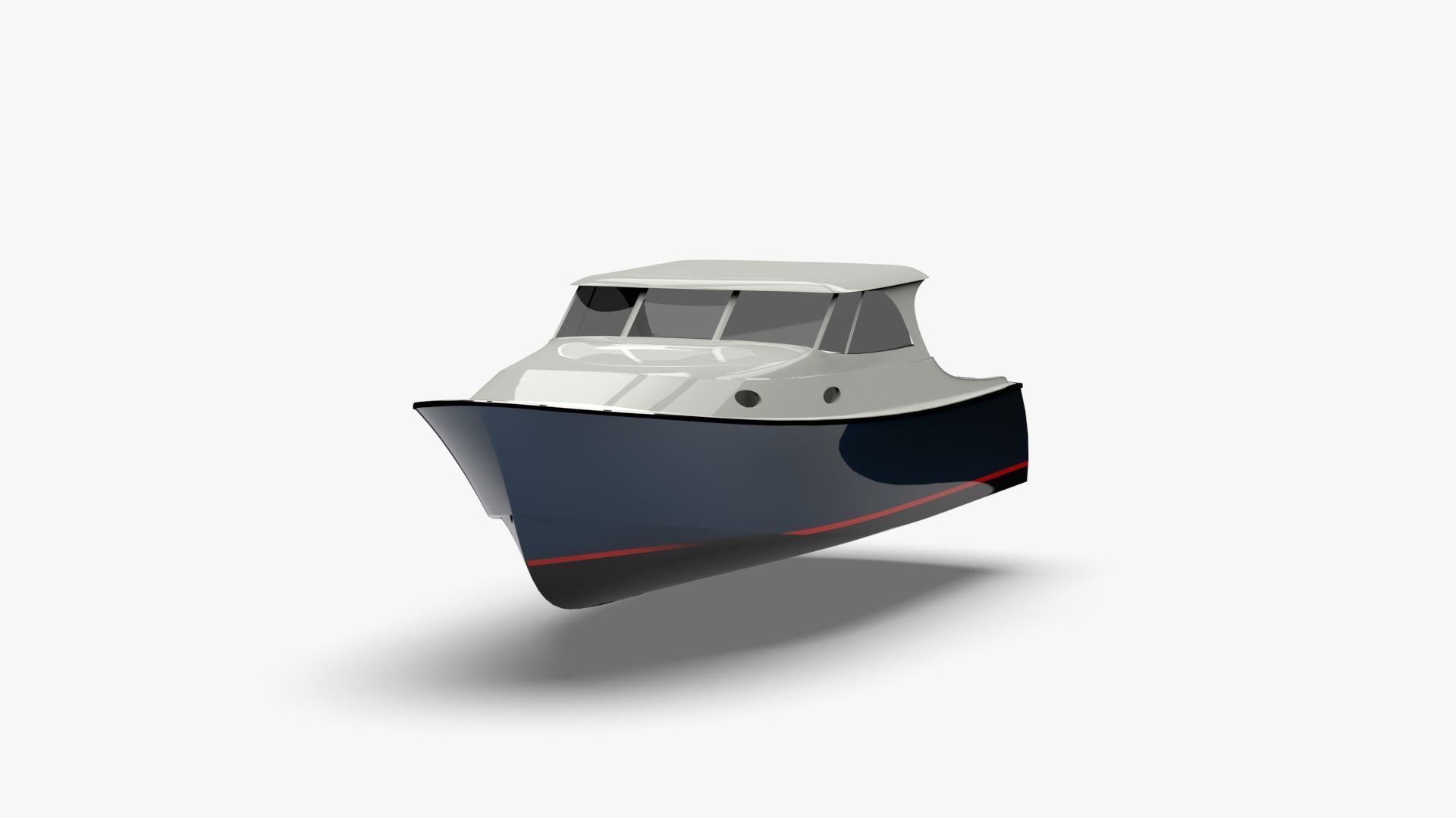 34 Foot Classic Downeast Boat  Hull Design 3D model_24