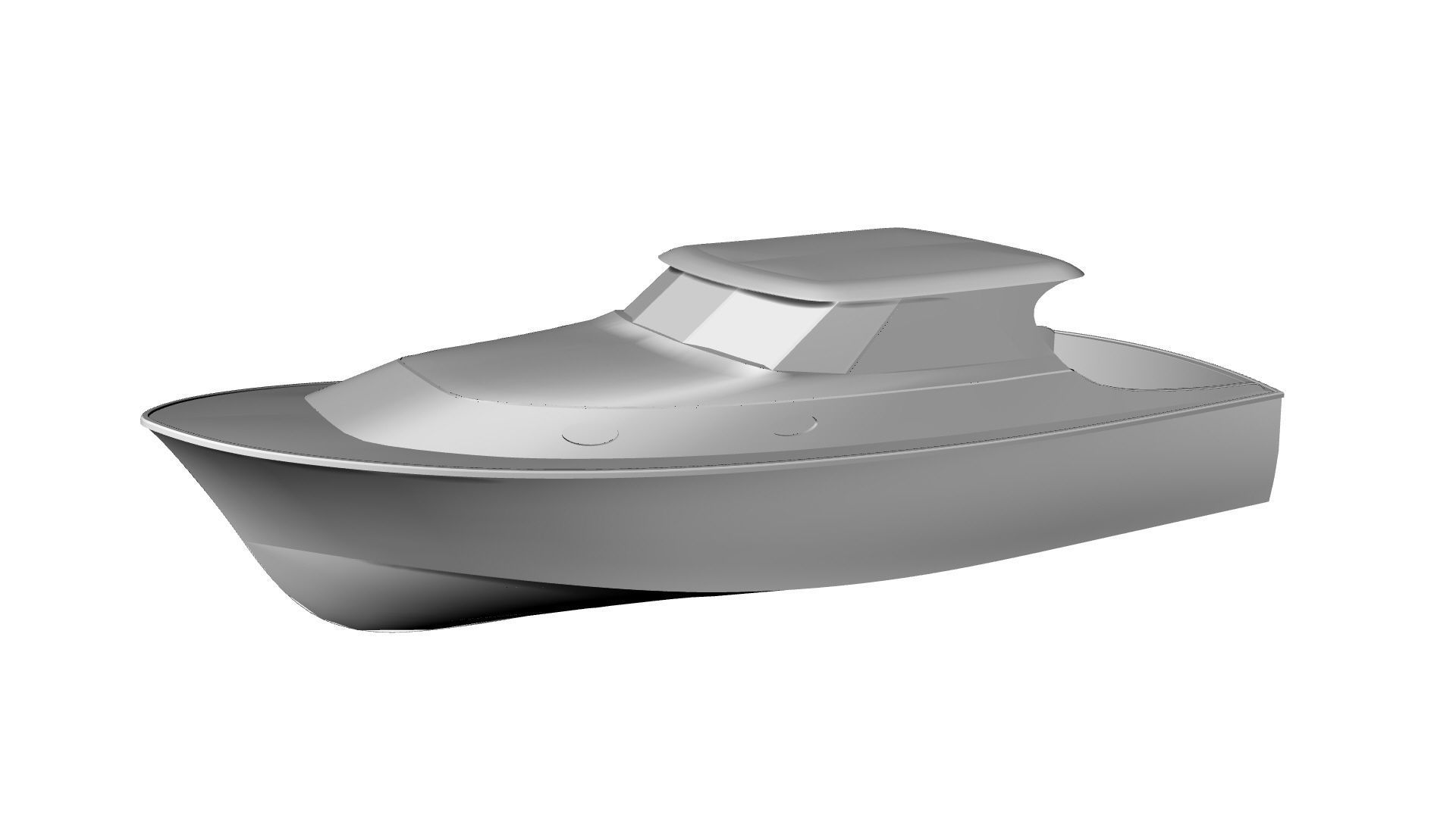 34 Foot Classic Downeast Boat  Hull Design 3D model_8