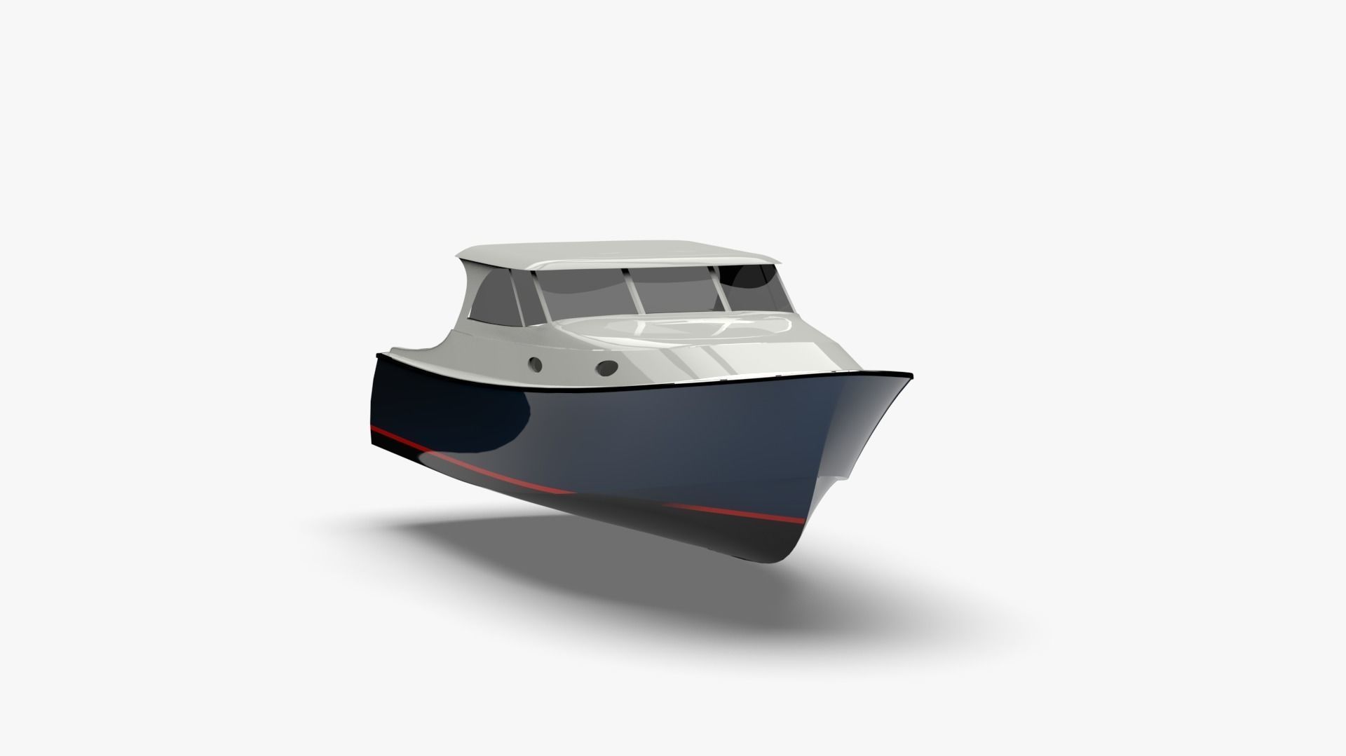 34 Foot Classic Downeast Boat  Hull Design 3D model_20