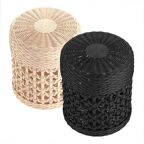 Wicker Basket 3D model 2