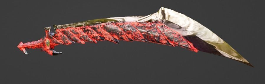 lowpoly sword flaming Low-poly 3D model_3