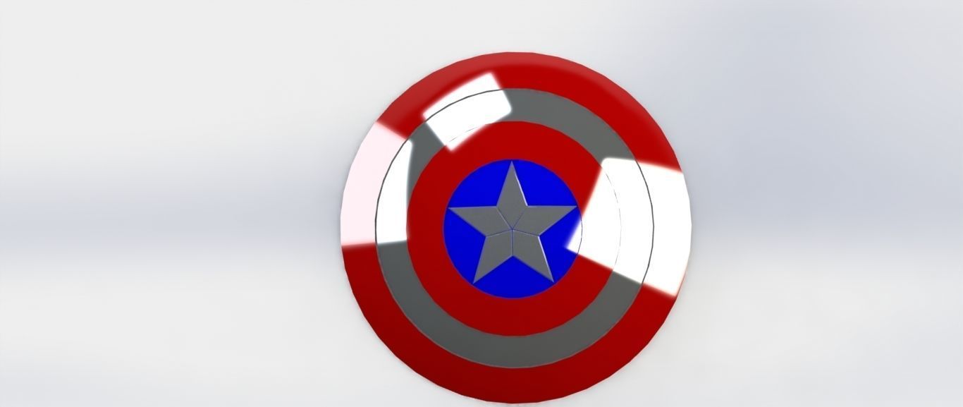 Capitan america shield 3D model_3