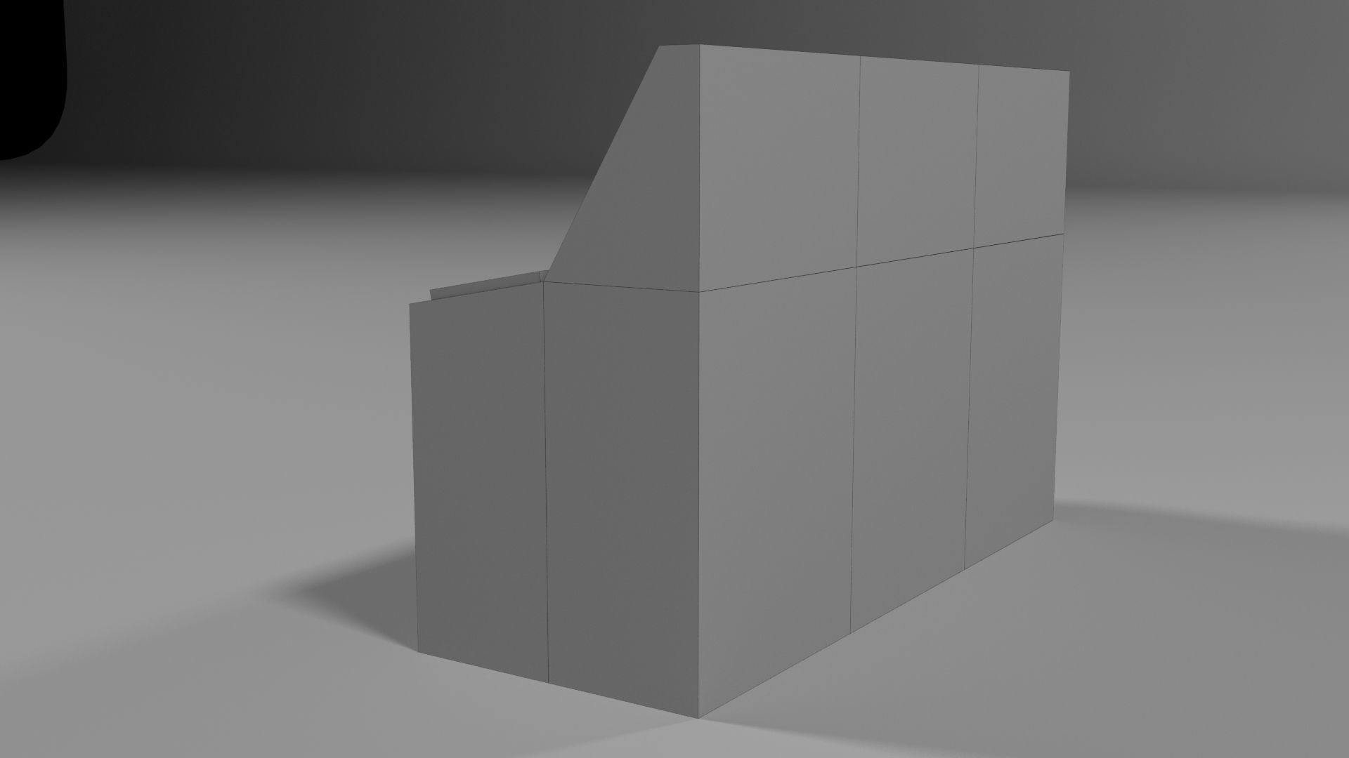 Sci-fi old Terminal Low-poly 3D model_6