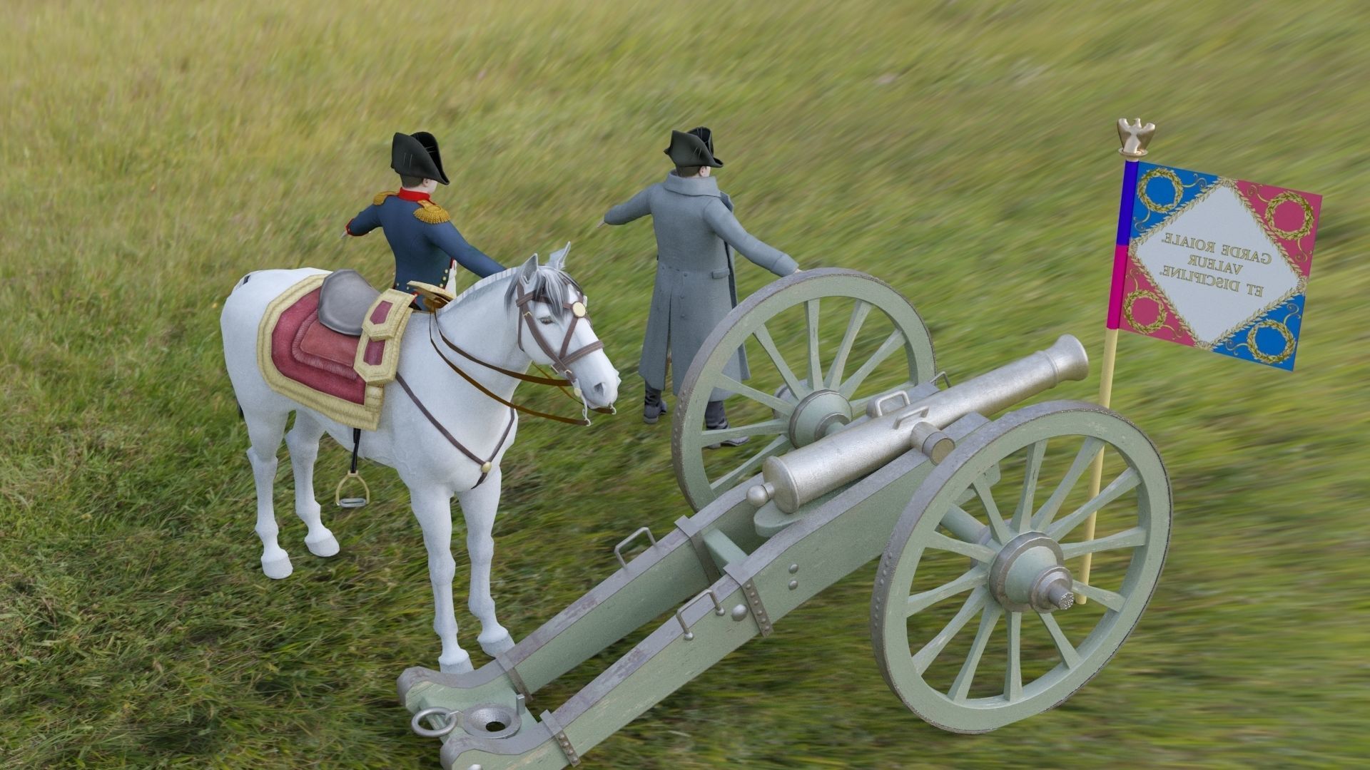 Napoleone napoleon in uniform Low-poly 3D model_5
