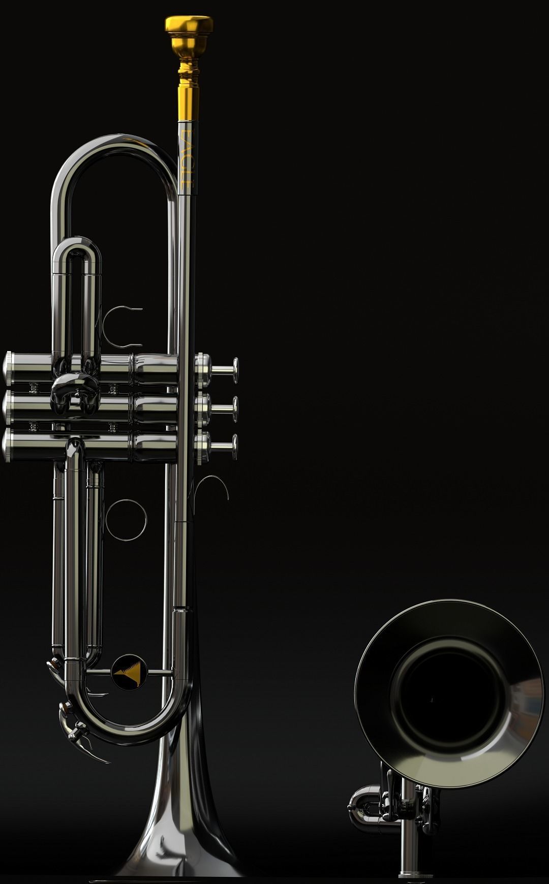 Trumpet Bb Eagle 3D model_3