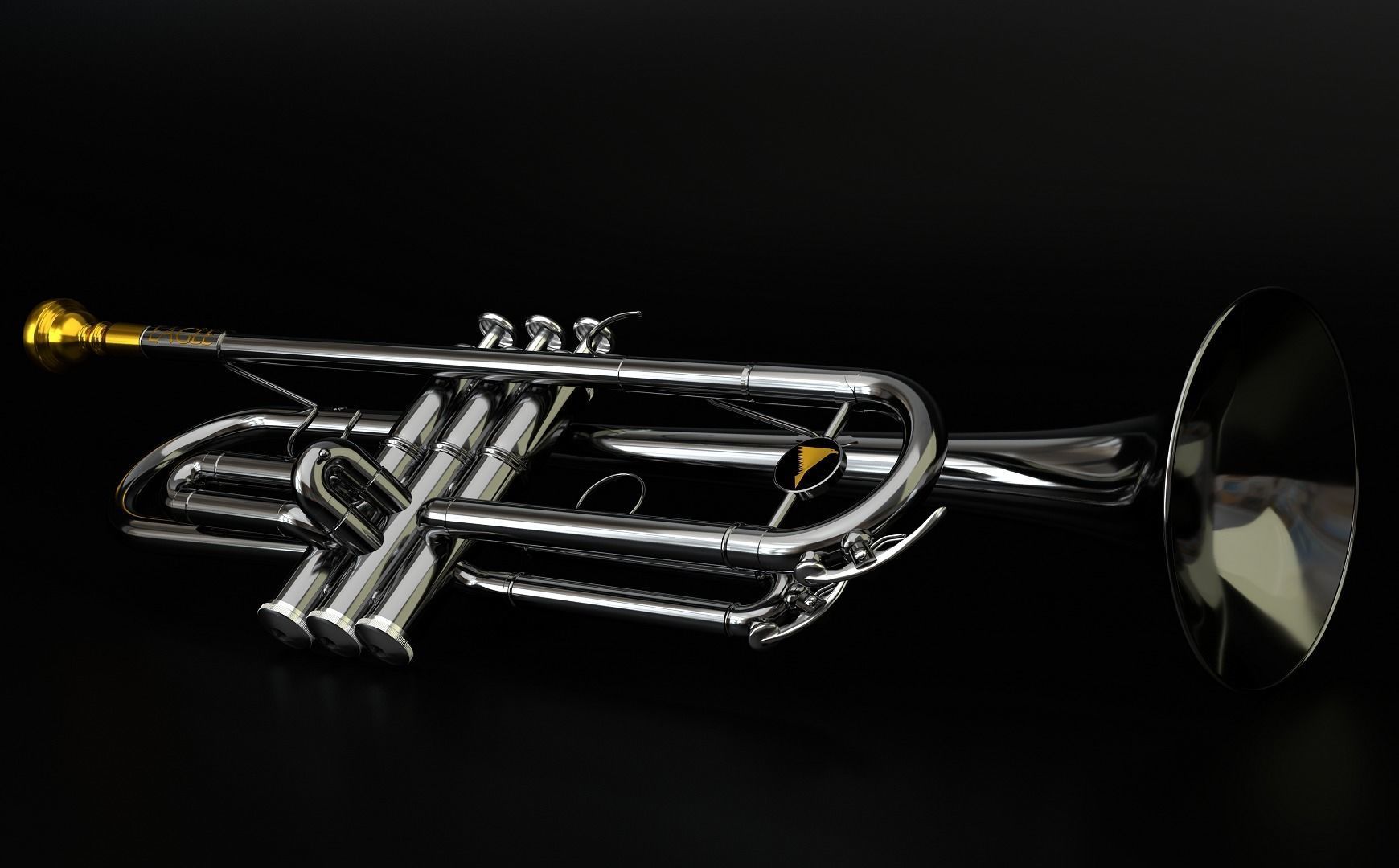 Trumpet Bb Eagle 3D model_4