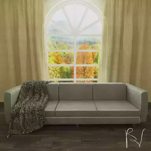 Sport Couch with Blanket