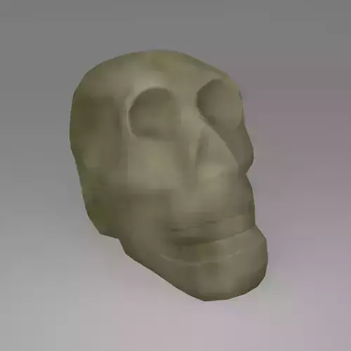 Tabletop human skull figure PBR low-poly game ready