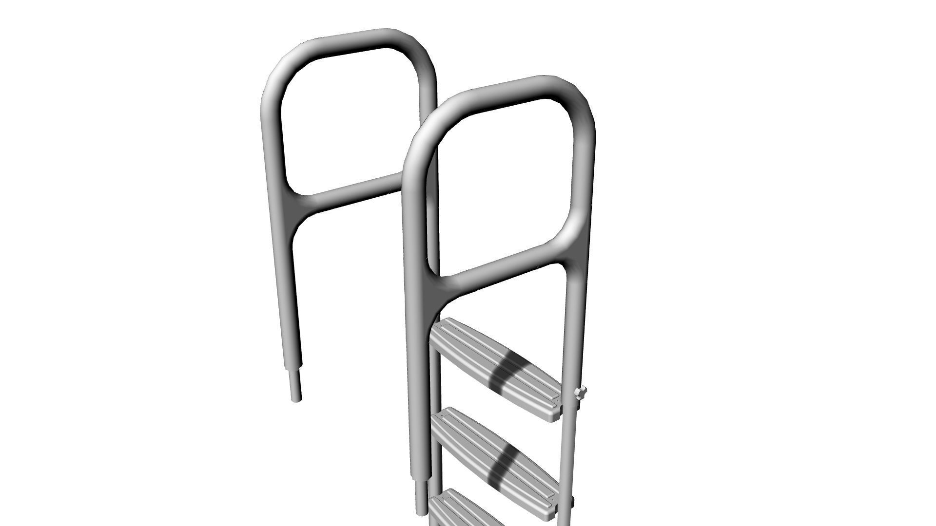 Carbon Fiber Yacht Swim Ladder  3D model_10