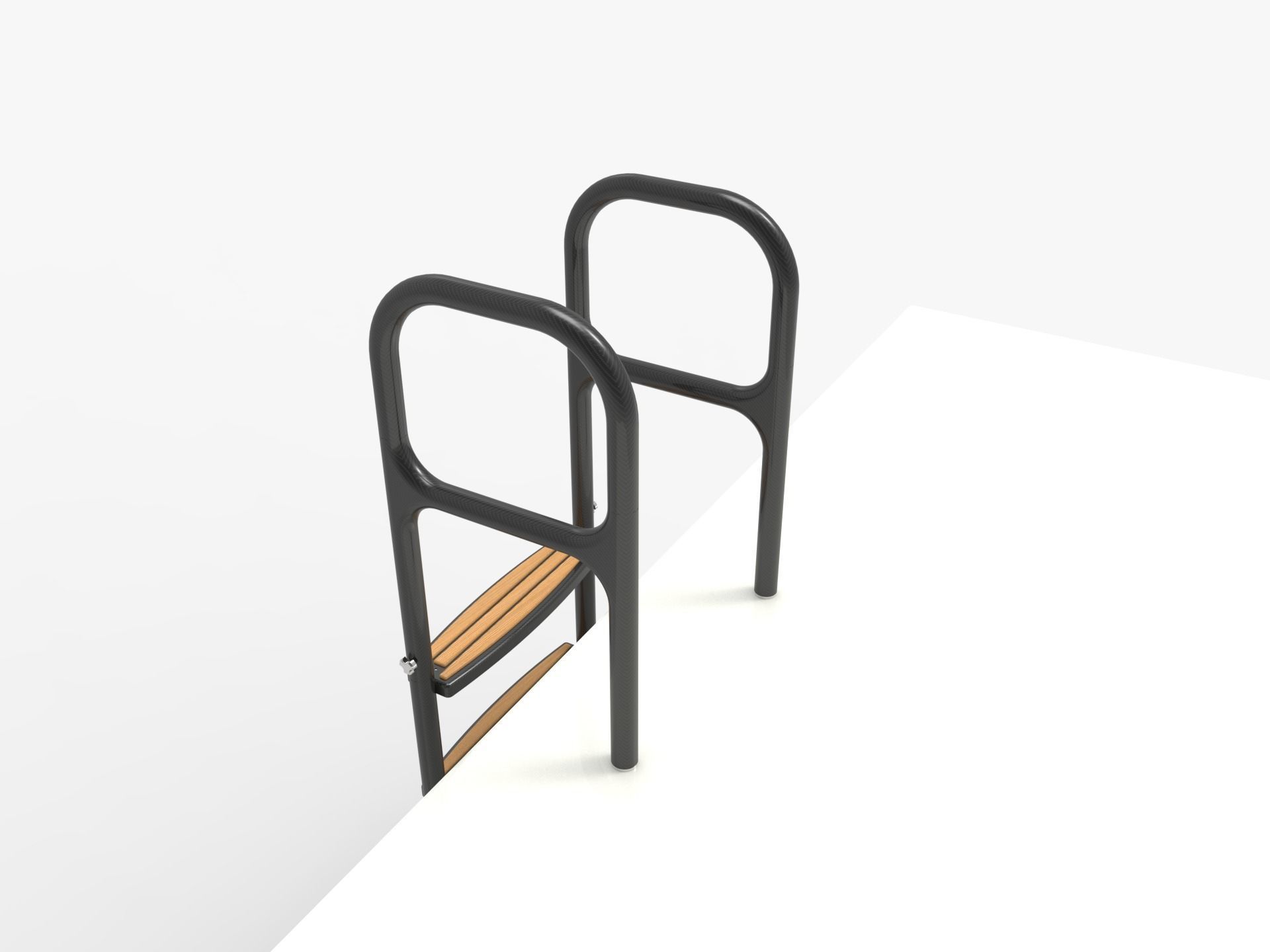 Carbon Fiber Yacht Swim Ladder  3D model_3