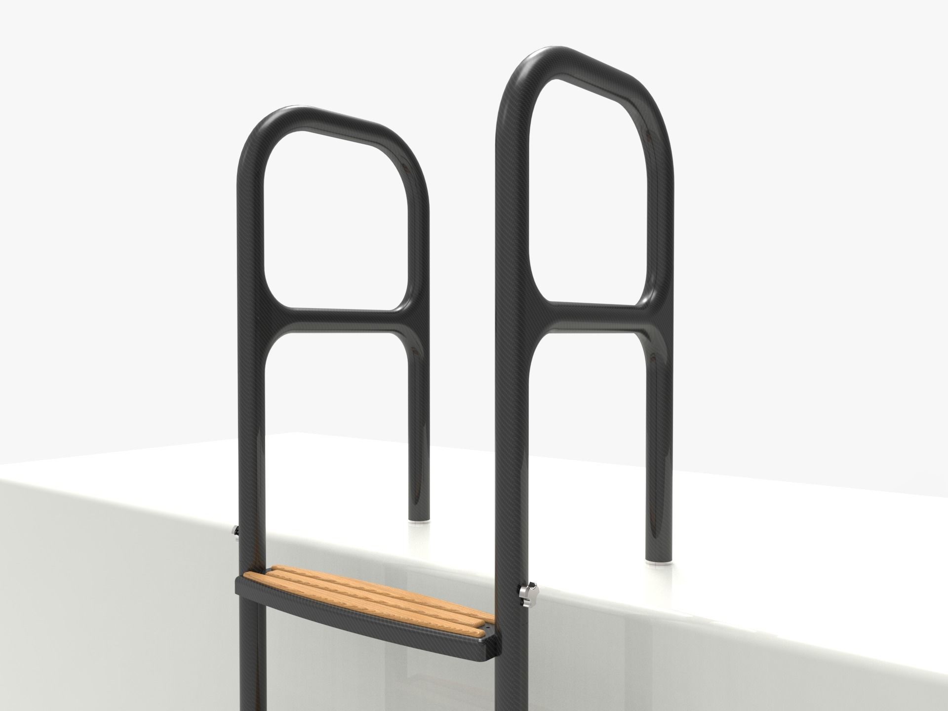 Carbon Fiber Yacht Swim Ladder  3D model_4