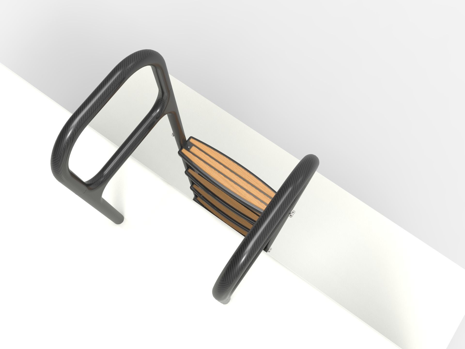 Carbon Fiber Yacht Swim Ladder  3D model_5