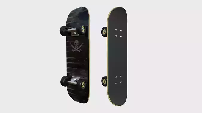 Cartoon Skate 09 Black Skull - Character Sport Equipment