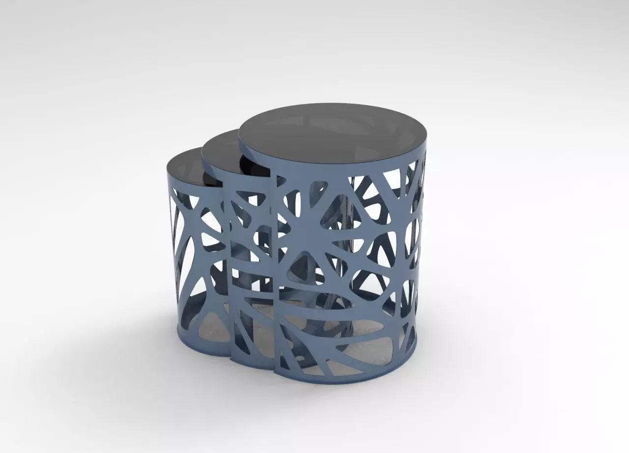 Metal Round Table 02 3D print model