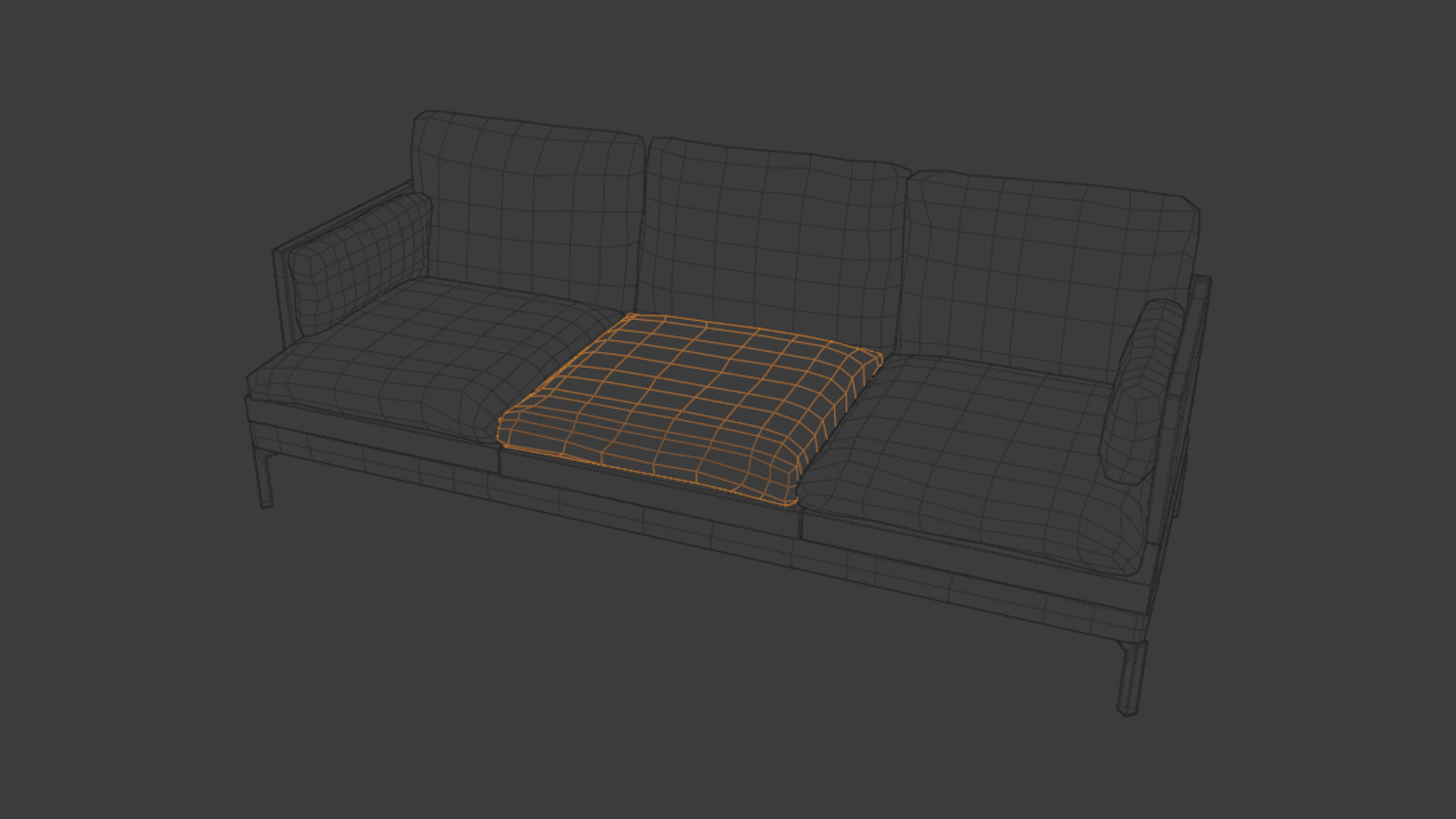 Leather Sofa Free low-poly 3D model_7