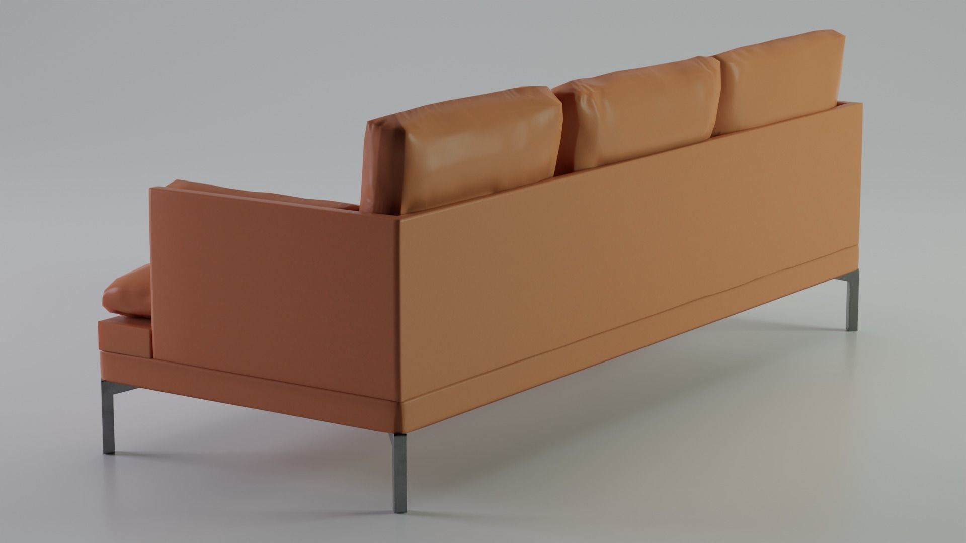 Leather Sofa Free low-poly 3D model_5