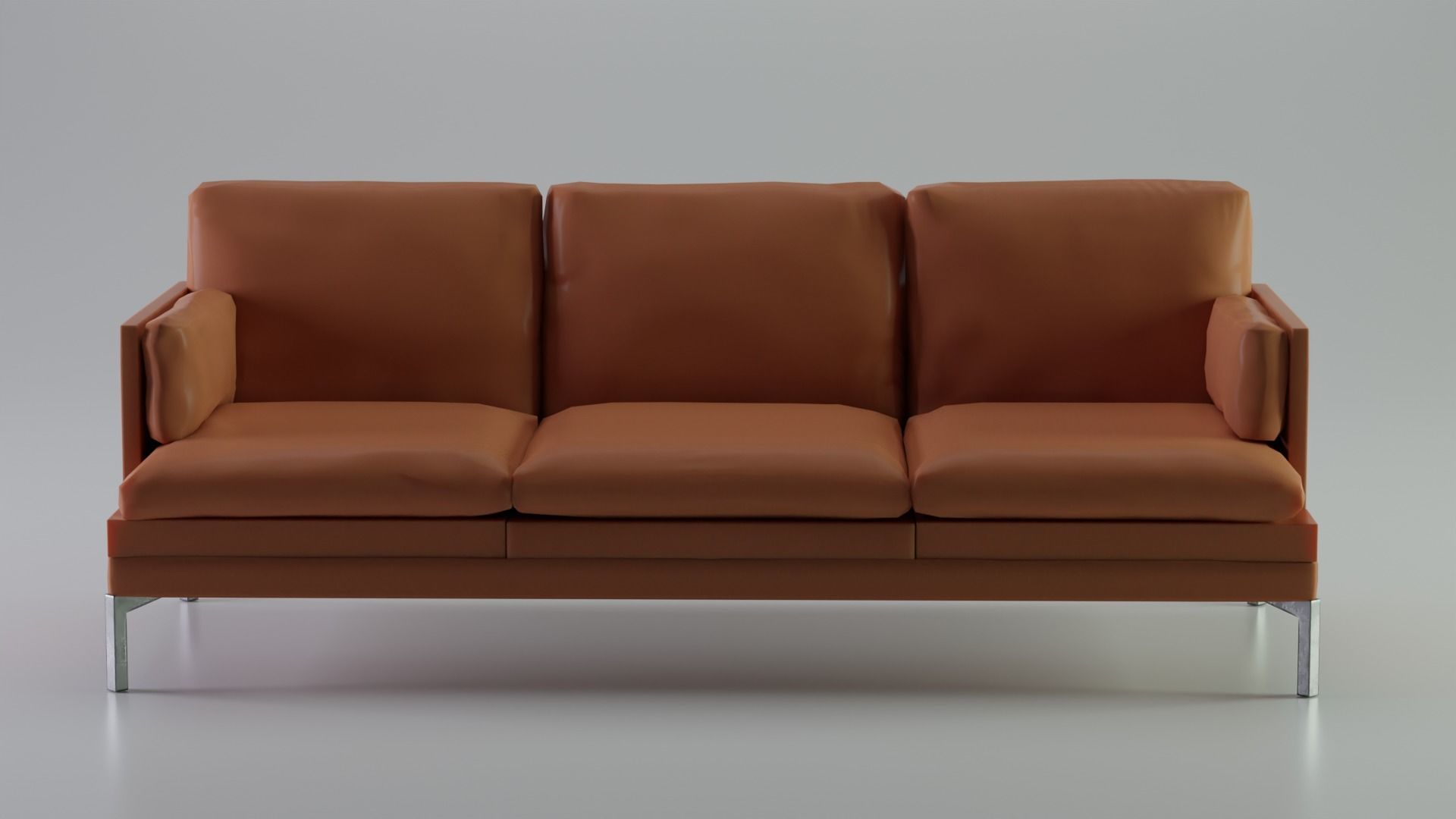 Leather Sofa Free low-poly 3D model_3