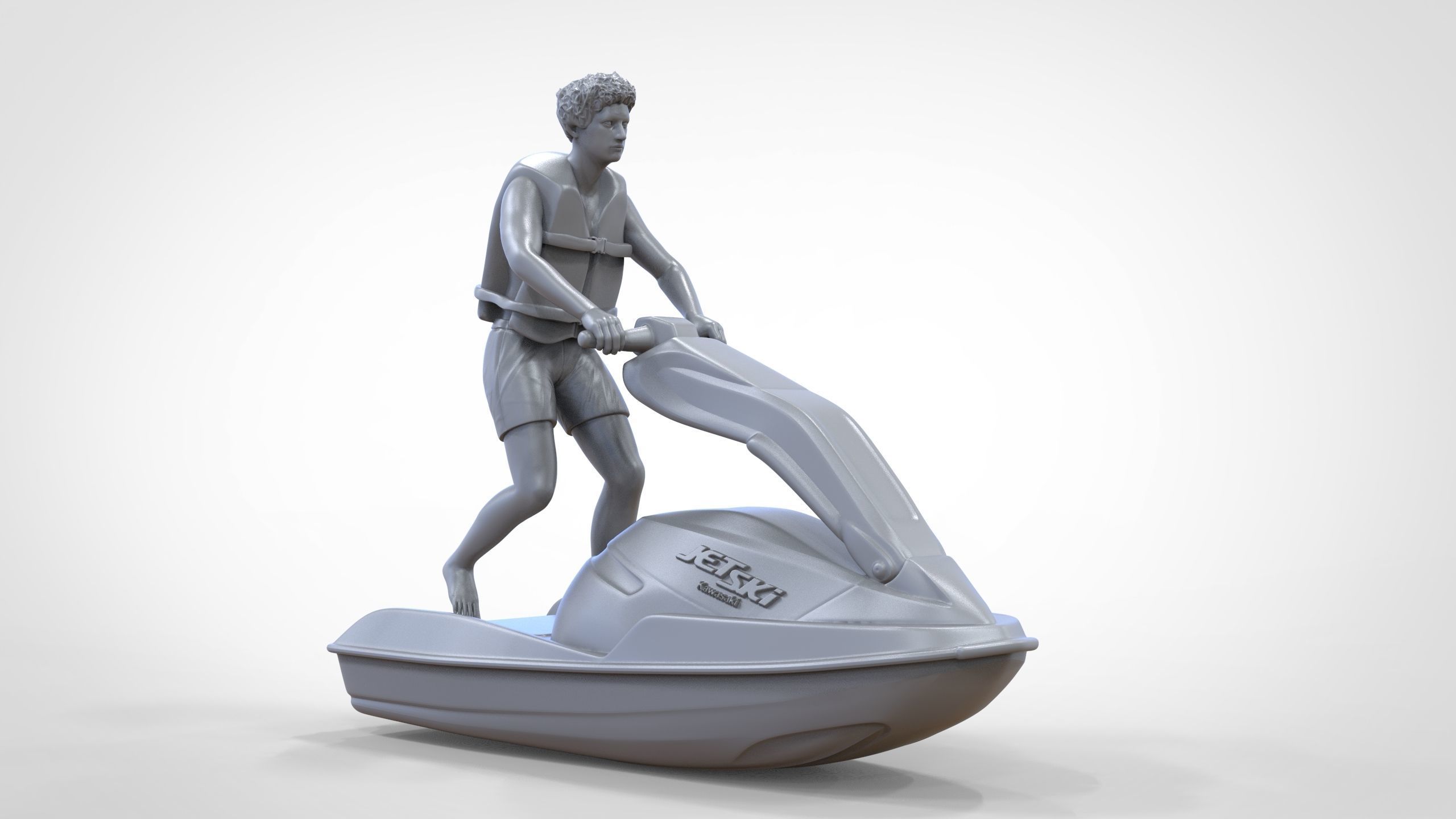 N1 Jetski Driver standing 3D print model_47