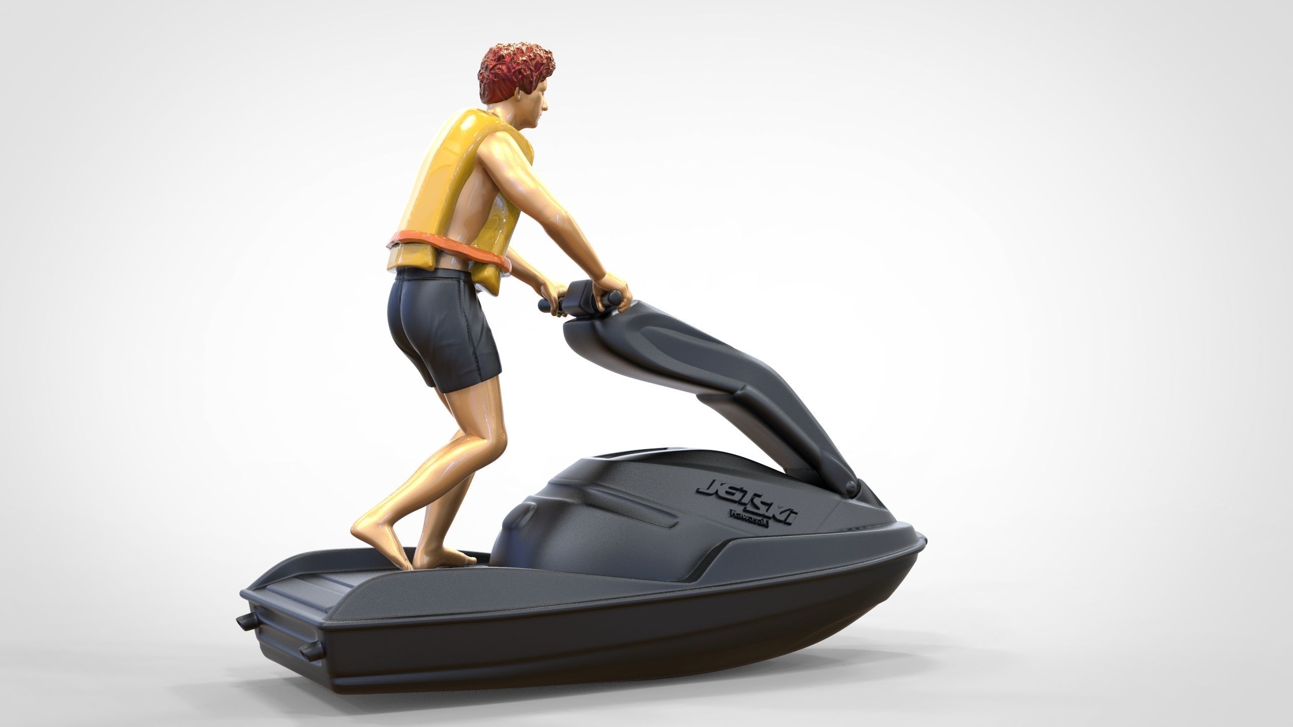 N1 Jetski Driver standing 3D print model_12